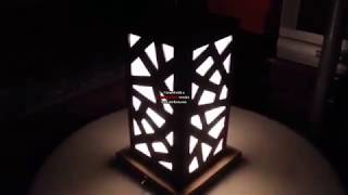 Cara membuat lampu tidur/hias logo EVOS dari kardus