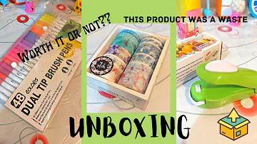 Unboxing | Washi tapes | Brush pens | Plastic sealer | ASMR | Flipkart *not sponsored