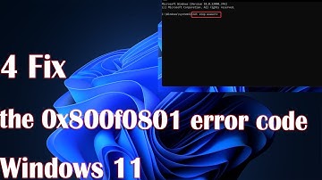 4 Fix the 0x800f0801 error code in Windows 11 - How to