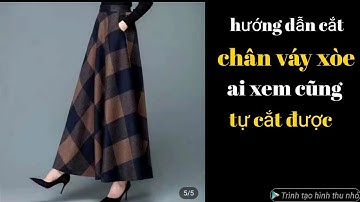 15💚 cách cắt chân váy xòe xéo đẹp công thức siêu dễ cho người mới học cắt may xem là tự cắt được 