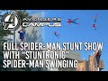 Full Spider-Man Stunt Show with “Stuntronic” Spider-Man Swinging Over Avengers Campus