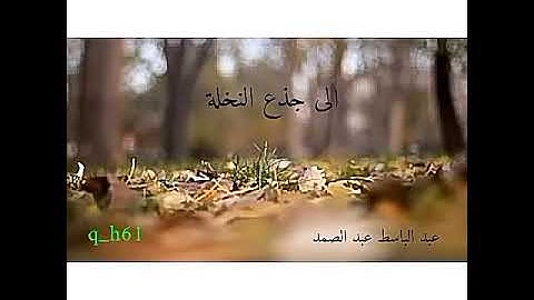 من روائع التلاوات النادره للشيخ عبد الباسط محمد عبد الصمد