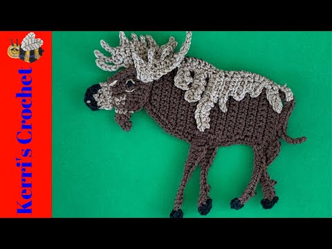 Crochet Moose Tutorial – Crochet Applique Tutorial