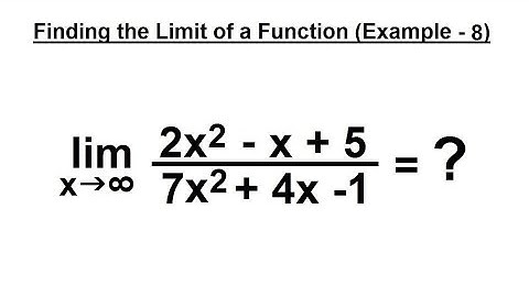 Calculus 1: Limits & Derivatives (21 of 27) Finding the Limits of a Function - Example 8