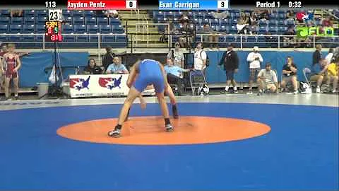 Cadet 113 - Jayden Pentz (Utah) vs. Evan Carrigan ...