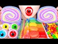 ASMR RAINBOW DESSERTS 무지개 디저트 먹방 NIK L NIP WAX BOTTLES MUKBANG MOST POPULAR FOOD EATING SOUNDS