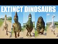 Extinct dinosaurs speed races in planet zoo included struthiomimus archaeornithomimus etc