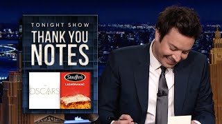 Thank You Notes: This Year's Oscars Set, Stouffer's LasagnaMac | The Tonight Show