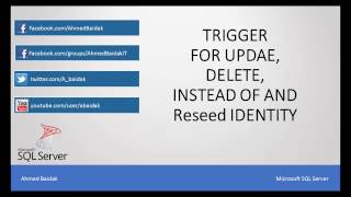 16-SQL TRIGGER FOR UPDATE, DELETE, INSTEAD OF AND Reseed IDENTITY