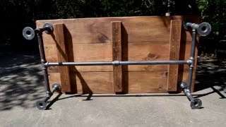 Industrial pipe coffee table in Austin