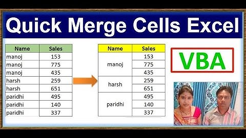 quick merge cells excel |Quickly Merge Cells with Same Values in Excel | VBA | EXCEL