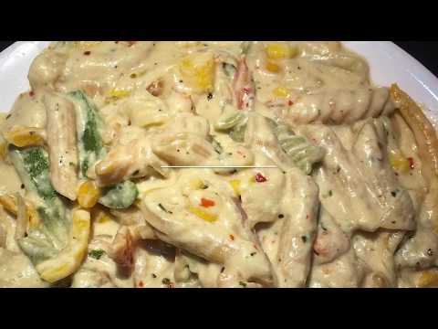 White Sauce Pasta- Delicious Pasta Recipe- Bengali Recipe With English Subtitles