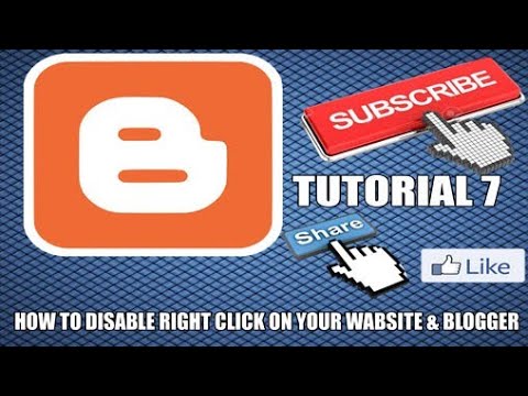 How to disable right click on your website & blogger TUTORIAL 7
