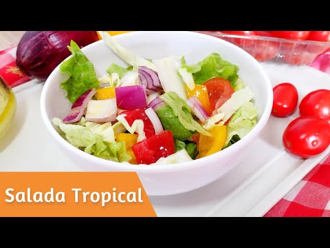 COMO FAZER SALADA UMA TROPICAL | (e um molho caseiro !)
