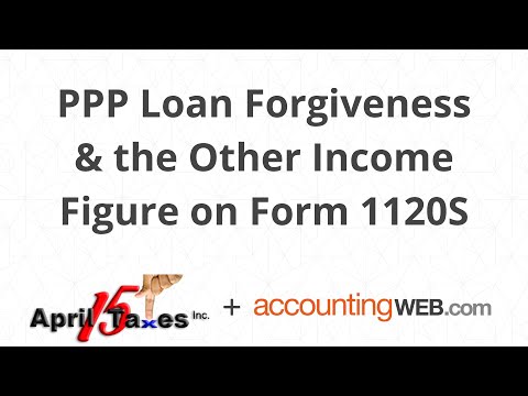 PPP Loan Forgiveness & the Other Income Figure on Form 1120S