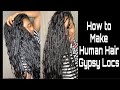 How to Make Goddess Gypsy Distressed Locs Using Human Hair Bundles *mini tutorial*distressedlocs*