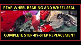 Rear axle shaft, wheel bearing, and wheel seal replacement: FORD Mustang Explorer F150 Crown Vic