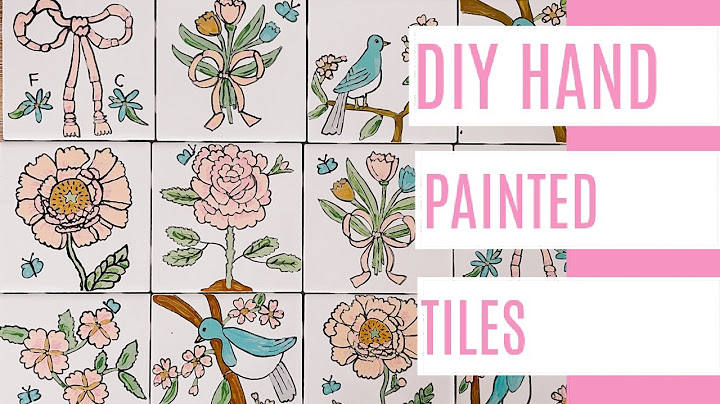 DIY hand painted tiles
