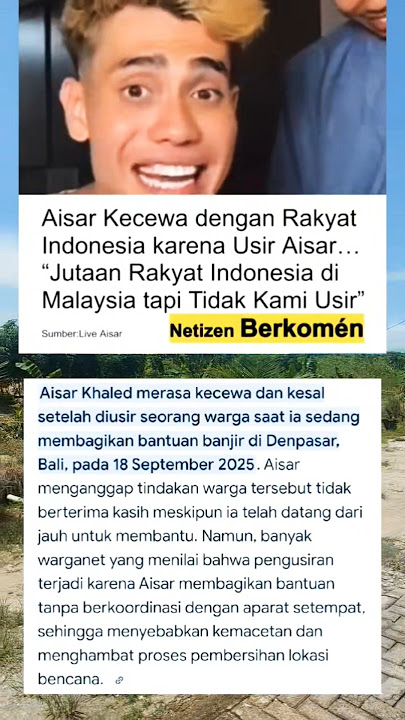 Aisar Khaled Annoyed by Residents Evicting Him While Distributing Flood Aid in Denpasar, Bali, Se...