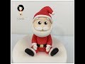 How to make a cute Father Christmas cake topper