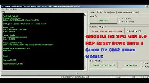 Qmobile i8i SPD Ver 6 0 FRP Reset Done With 1 Click By CM2