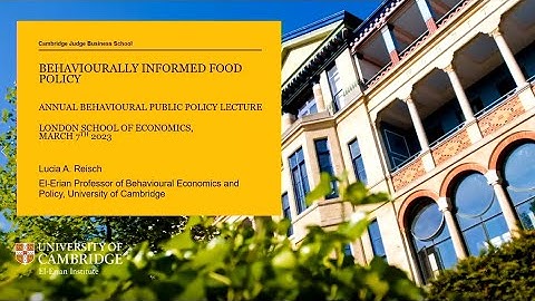 Annual Behavioural Public Policy Lecture 2023