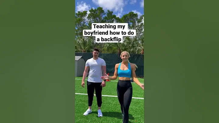 TEACHING MY BOYFRIEND HOW TO DO A BACKFLIP! #shorts