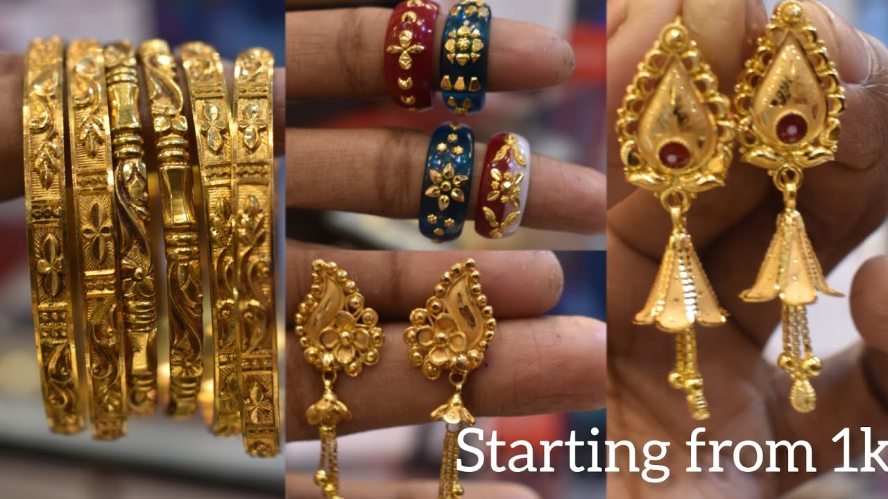 Light Weight Gold Jewellery Collection 2023Gold Bronze Churi