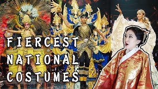 Reacting to 58 National Costumes