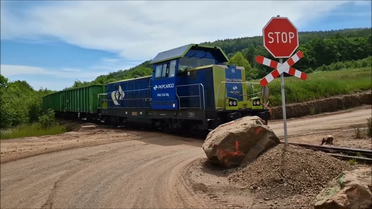 Pociągi w Ścinawce Średniej Wiosna 2022r.