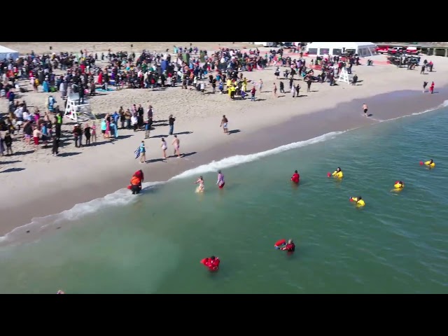 Drone View - 2022 Polar Bear Plunge at Seaside