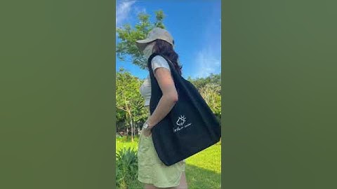 Túi tote vải canvas nữ đựng vừa laptop cỡ lớn đeo vai phong cách Nhật Bản 1