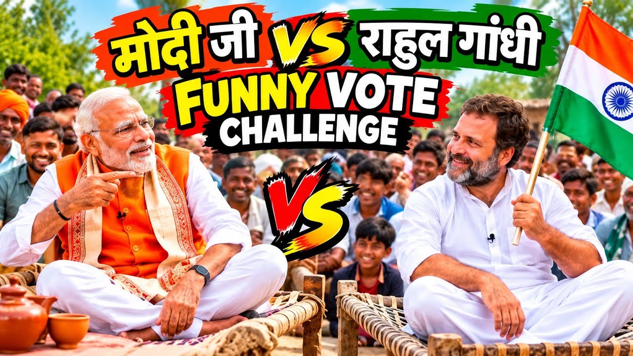 मोदी जी VS राहुल गांधी | Funny Vote Challenge 😂 | आप किसके साथ हैं?🔥🔥