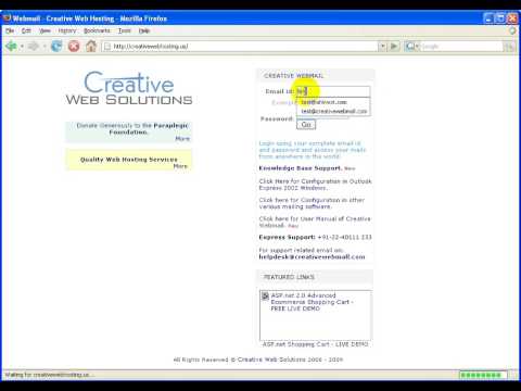 Creative Help Desk - How to Use Creative Webmail Service for checking emails.