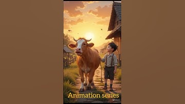 cow and a kid animation AI video #animation #viralshort #shortsfeed #cow
