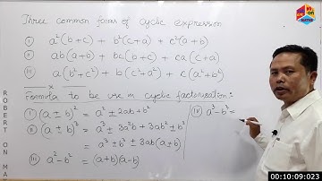 MATHS X 3003A FACTORISATION 3 FORMS OF CYCLIC EXPRESSION, FORMULA & RESULTS OF CYCLIC FACTORISATION