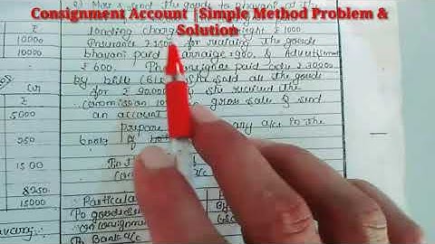 #RCU, KUD | Consignment Account |Simple Method Problem & Solution class-10