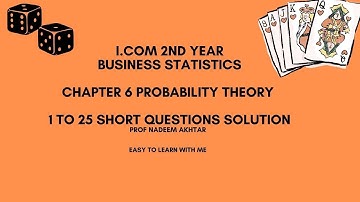 #13 I.Com part 2, Chapter 6 /short question solution/ Business statistics