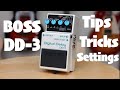 Boss DD3 Tips, Tricks and Strange Settings For a Digital Delay (Settings on Screen)