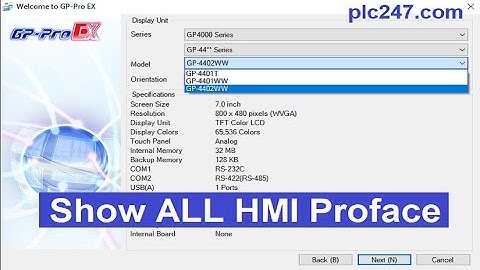 GP Pro EX "GP4402WW" Show Model