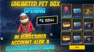 UNLIMITED PET BOX  ! OPENING ALL PET & LEGENDARY GUN CRATES CRYING MOMENT- Garena Free Fire