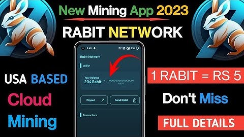 Rabit Network | New Mining App 2023 | USA Based Cloud Mining | 1 Rabit = ₹5 | Full Details 😘