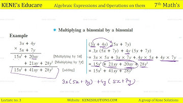 Maths | Class 7 | Chapter 8 | Algebraic Expressions and Operations on them. | Lecture no. 3