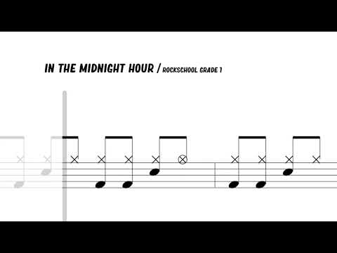 How To Play In The Midnight Hour Rockschool Drums Grade 1