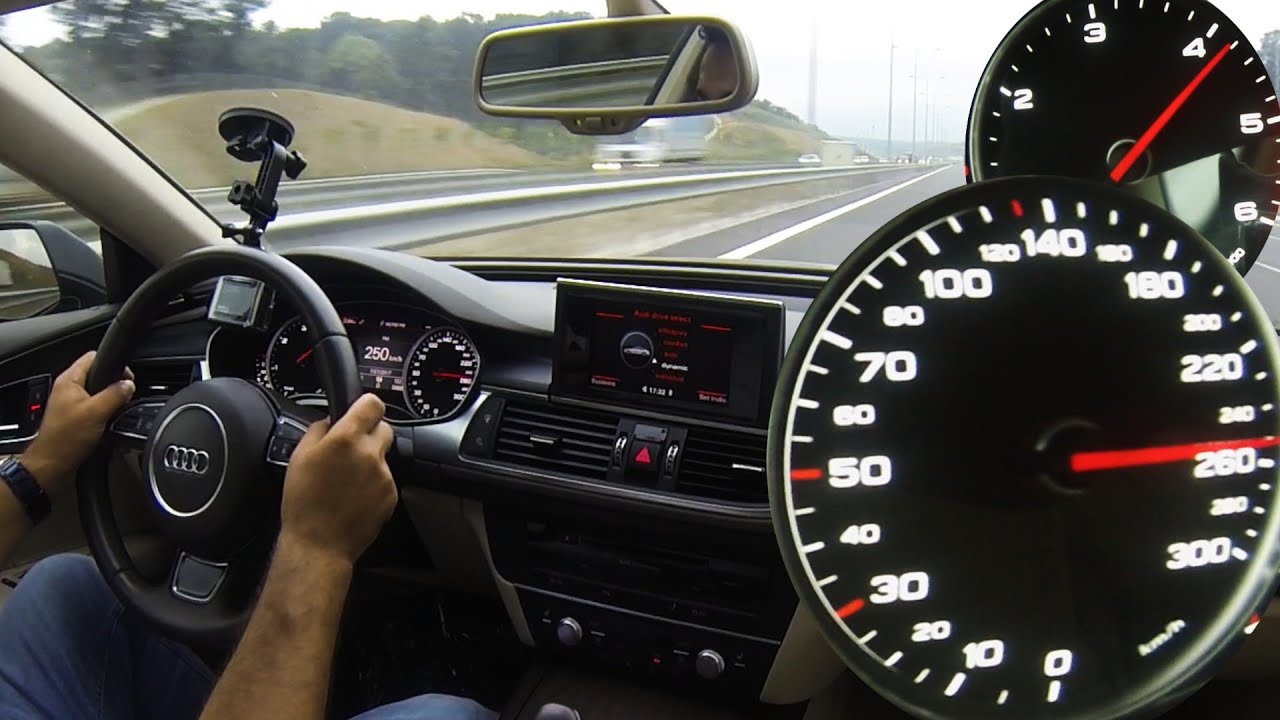 2014 AUDI A7 3.0 TDI 272hp | 0-250 Kmh | Top Speed Autobahn