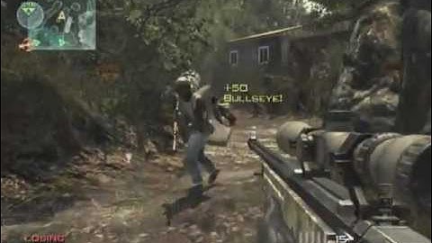 Amazing random throwing knife across village, and then a quickscope hitmarker.. ((Mw3))