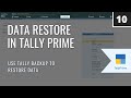 How to restore data from tally backup  tally prime features