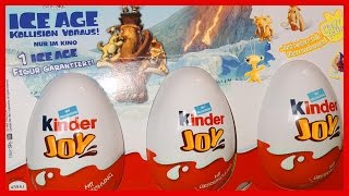 2016 Ice Age 5 Collision Course Movie Kinder Surprise Eggs 3-Pack Opening