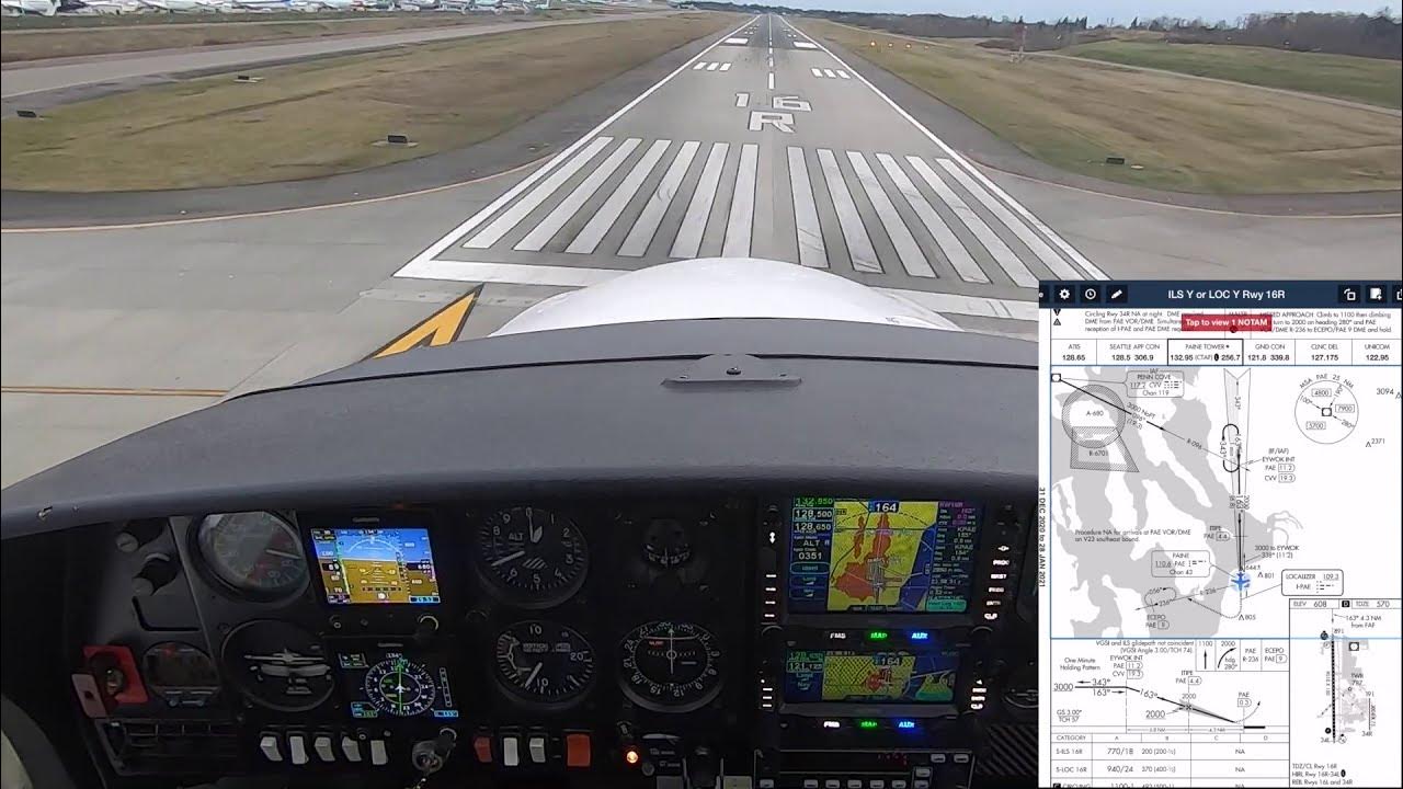 Autopilot coupled ILS approach in gusty crosswind YouTube