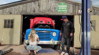 We had issues unmasking the painted 1948 Ford Car Hauler